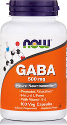 Now Foods Gaba 500mg + B-6 100 Κάψουλες