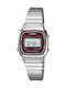 Casio Digital Women's Watch with Silver Metal Bracelet