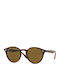 Ray Ban Round Men's Sunglasses with Brown Tartaruga Plastic Frame and Brown Lens RB2180 710/73