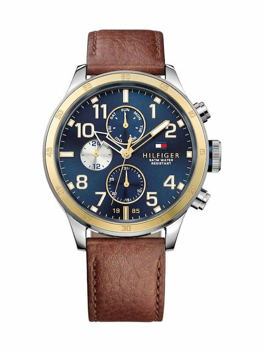 Tommy Hilfiger Trent Ρολόι Μπαταρίας με Δερμάτινο Λουράκι