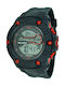 Jaga Digital Men's Watch 48mm Chronograph Battery with Black Rubber Strap