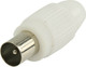 Valueline Βύσμα Coaxial male 2τμχ Λευκό (VLSP40903W)
