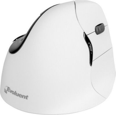 Evoluent VerticalMouse 4 Right Bluetooth Ασύρματο Εργονομικό Ποντίκι Λευκό