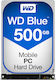Western Digital Blue 500GB HDD Σκληρός Δίσκος 2.5" SATA III 5400rpm με 16MB Cache για PS4 / Desktop / Laptop
