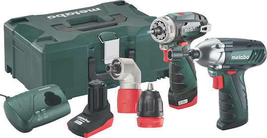 Metabo 685053000 Set Drill Driver & Impact Screwdriver 10.8V with 2 Batteries 4Ah - 2Ah and Case