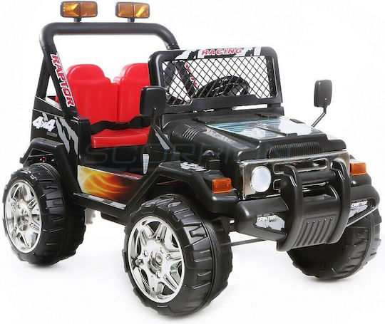 Jeep Wrangler Διθέσιο με Τηλεκοντρόλ Τύπου 12 Volt Μαύρο για 1+ Ετών