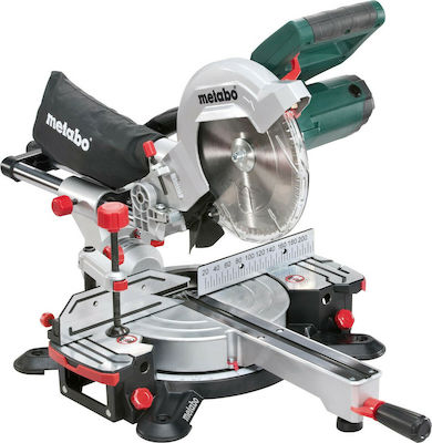 Metabo KGSV 216M Miter Säge Schiebe mit Leistung 1350W, Laserführung & Sägeblattdurchmesser 216mm