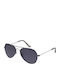 Polaroid Men's Sunglasses with Silver Metal Frame and Black Polarized Lens 04213 A4X/Y2