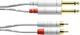Cordial CFU 0.9 PC-SNOW Кабел 2x 6,3 мм мъжки - 2x RCA мъжки 0.9м Бял (CFU 0.9 PC-SNOW)