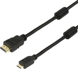 Powertech HDMI 1.4 Cable HDMI male - mini HDMI male 3m Μαύρο
