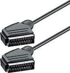 Powertech Cable Scart male - Scart male 1.4m Black CAB-S001