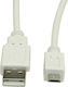 Roline S3153-100 Regulär USB 2.0 auf Micro-USB-Kabel Weiß 3m (S3153-100) 1Stück