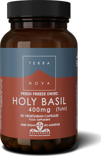TerraNova Holy Basil 400mg Συμπλήρωμα για το Άγχος 50 φυτικές κάψουλες