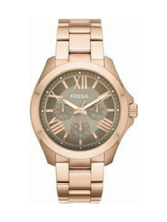 Fossil Uhr Chronograph mit Rose Gold Metallarmband