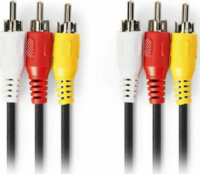 Heitech AV Cable 3x RCA male - 3x RCA male 2m (09004022)