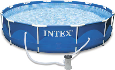 Intex Πισίνα PVC με Μεταλλικό Σκελετό 366x366x76εκ.