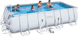Bestway Schwimmbecken mit Metallic-Rahmen Grau