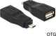 DeLock Конвертор micro USB мъжки към USB-A женски Черен 1бр 65549