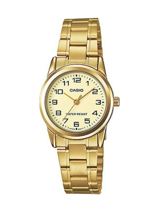 Casio Uhr mit Gold Metallarmband