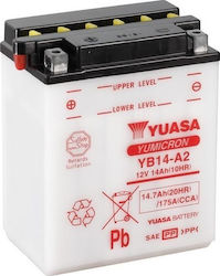 Yuasa Motorradbatterie YB14-A2 mit Kapazität 14.7Ah