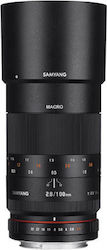 Samyang Full Frame Φωτογραφικός Φακός 100mm f/2.8 ED UMC Telephoto / Macro για Canon EF Mount Black