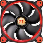 Thermaltake Riing 12 LED Case Fan 120mm με Κόκκινο Φωτισμό και Σύνδεση 3-Pin Κόκκινο