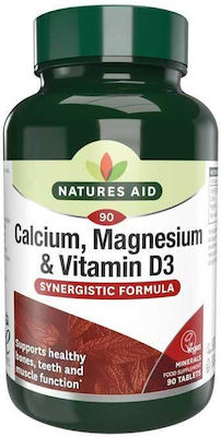 Natures Aid Calcium, Magnesium & Vitamin D3 90 ταμπλέτες