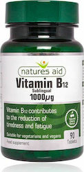 Natures Aid Vitamin B12 Vitamină 1000mcg 90 Tablete Natures Aid Vitamin B12 Vitamină 1000mcg 90 Tablete