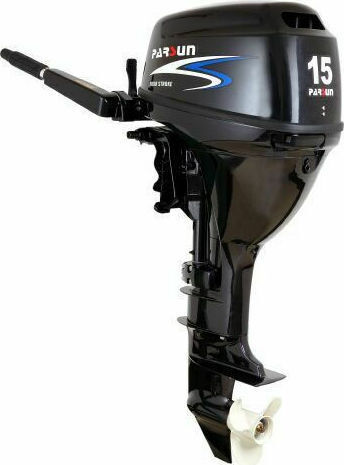 Parsun Long Neck Gasoline 4 Stroke Outboard Engine with 15hp Horsepower & 51lbs of Thrust