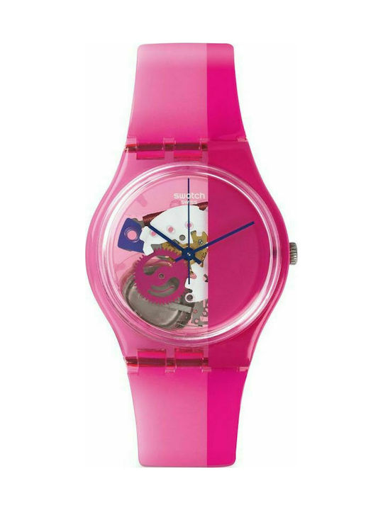 Swatch Watch with Pink Rubber Strap GP145