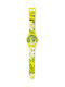 Swatch Uhr mit Gelb Kautschukarmband SUOJ104