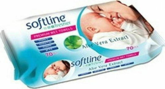 Softline Fresher Premium Babytücher ohne Alkohol & Parabene 72Stk