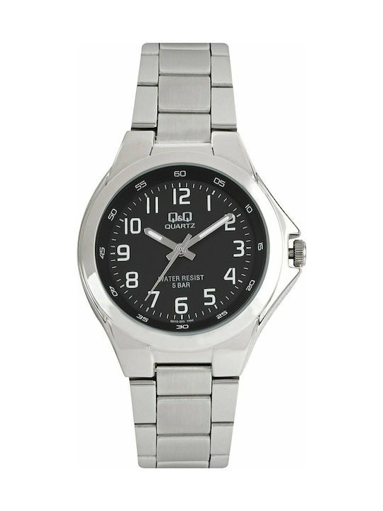 Q&Q Watch Battery with Silver Metal Bracelet Q618-205Y