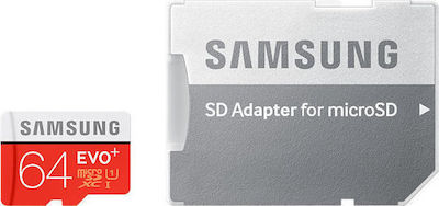 Samsung EVO+ microSDXC 64GB Clasa 10 U1 UHS-I cu adaptor