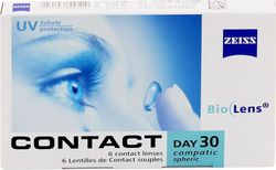 Zeiss Contact Day 30 Compatic Spheric 6 Μηνιαίοι Φακοί Επαφής Υδρογέλης με UV Προστασία