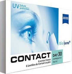Zeiss Contact Day 30 Compatic Toric 6 Μηνιαίοι Αστιγματικοί Φακοί Επαφής Σιλικόνης Υδρογέλης