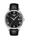 Tissot Tradition Мъжки Часовник 42мм На батерия с Черен Кожена Каишка