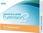 Bausch & Lomb PureVision 2 for Astigmatism 3 Μηνιαίοι Αστιγματικοί Φακοί Επαφής Σιλικόνης Υδρογέλης