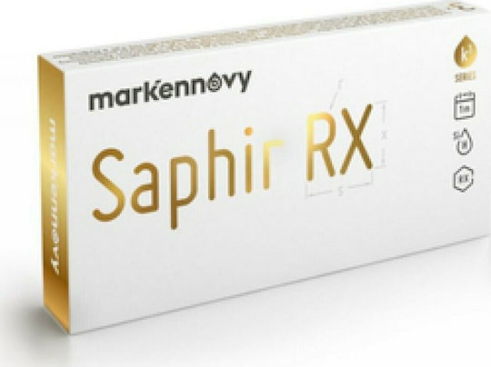 Mark'ennovy Saphir RX Spheric 3 Μηνιαίοι Φακοί Επαφής Σιλικόνης Υδρογέλης με UV Προστασία