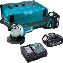 Makita DGA454RMJ Grinder with 2 Batteries 4Ah