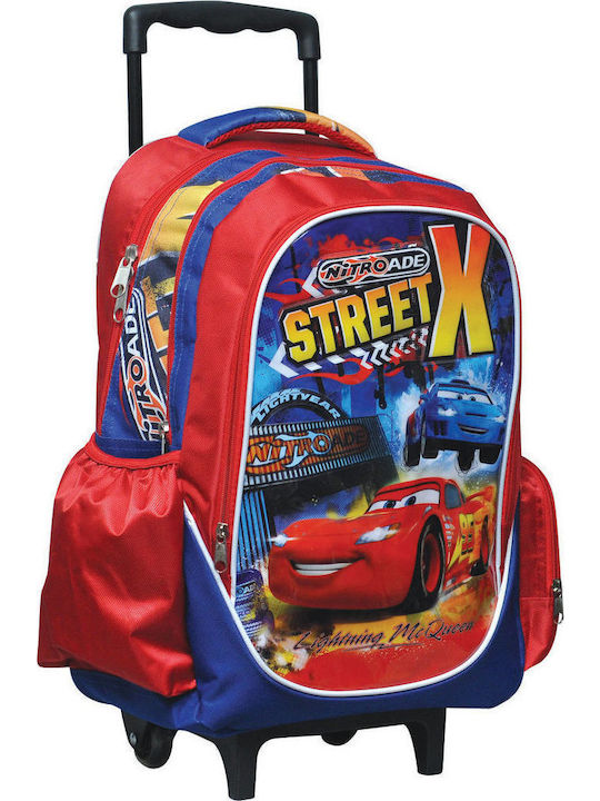 Gim Cars Street X Lights On School Bag Trolley Elementary, Elementary Multicolored