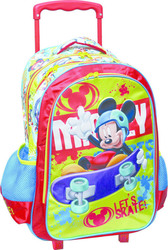 Gim Mickey Sports Σχολική Τσάντα Τρόλεϊ Δημοτικού Πολύχρωμη Μ30 x Π14 x Υ46.5cm