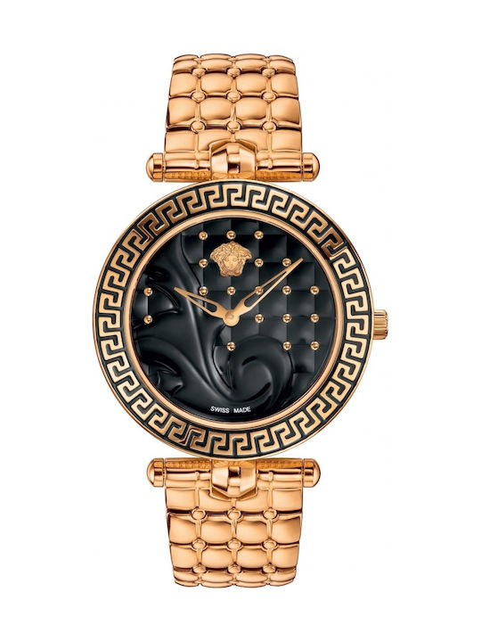 Versace Watch with Pink Gold Metal Bracelet VK7250015