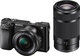 Sony α6000 Безогледален Фотоапарат Комплект (E PZ 16-50mm F3.5-5.6 OSS + E 55-210mm F4.5-6.3 OSS) Черна