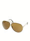 Porsche Design Men's Sunglasses with Gold Metal Frame and Brown Lens P8478 A