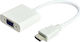 Real Safe CVT-125 Konverter HDMI männlich zu VGA weiblich Weiß 1Stück