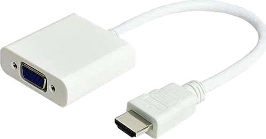Real Safe CVT-125 Konverter HDMI männlich zu VGA weiblich Weiß 1Stück