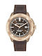 Trussardi Watch Battery with Brown Leather Strap