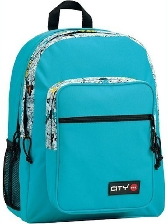 Lyc Sac Oldschooler Hawaian Ocean School Bag Backpack Junior High-High School in Blue color