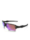 Oakley Flak 2.0 XL Prizm Golf Men's Sunglasses with Black Plastic Frame and Purple Mirror Lens OO9188-05